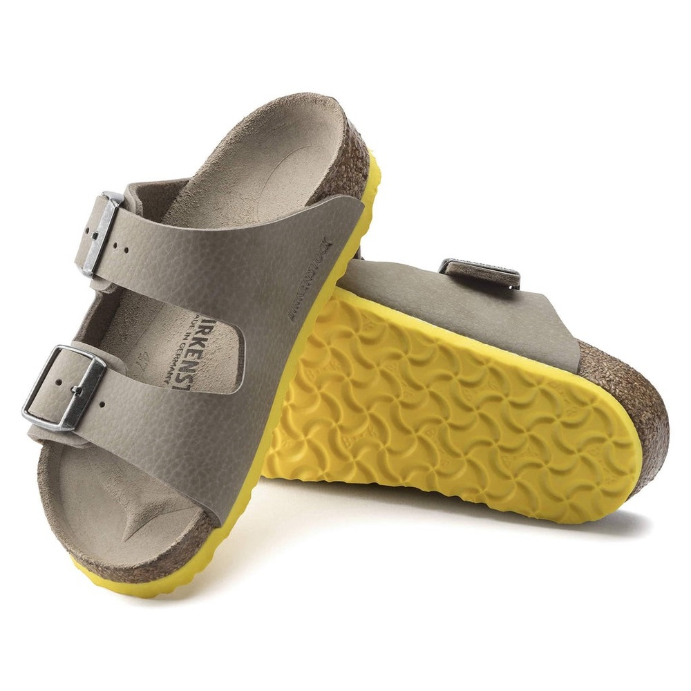 Birkenstock Arizona Kids Desert Soil Taupe/Yellow Birko-Flor🩶💛